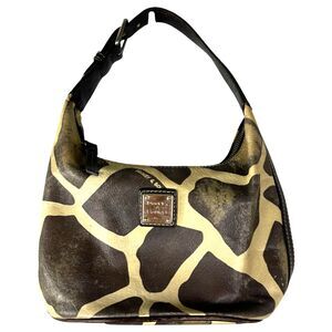 Dooney & Bourke Giraffe Print Belt Strap Shoulder Bag